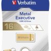 Pendrive, 16GB, USB 3.2, VERBATIM "Executive Metal" arany