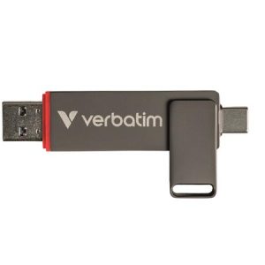 Pendrive, 1TB, USB-A/C 3.2 Gen1, VERBATIM "Dual QuickStick", fekete