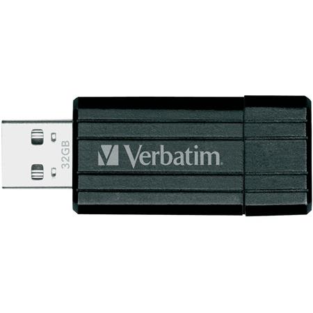Pendrive, 32GB, USB 2.0, 10/4MB/sec, VERBATIM "PinStripe", fekete 2 Pendrive, 32GB, USB 2.0, 10/4MB/sec, VERBATIM "PinStripe", fekete
