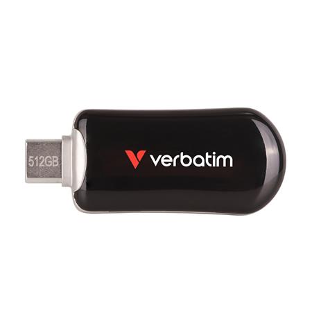 Pendrive, 512GB, USB-C 3.2 Gen1, VERBATIM "Plectra", fekete 1 VERBATIM