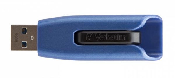 Pendrive, 64GB, USB 3.2, 175/80 MB/s, VERBATIM "V3 MAX", kék-fekete