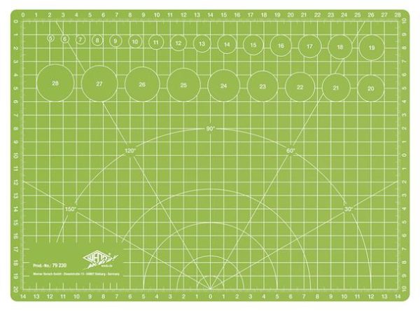 Vágóalátét, barkácsoláshoz, A4, WEDO "Comfortline", zöld