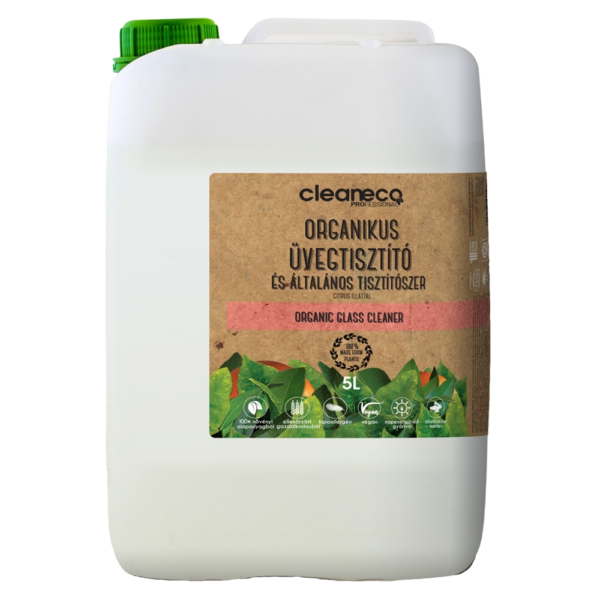 Uvegtisztito munkaoldat 5 liter organikus Cleaneco i267211