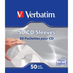 CD/DVD boríték, papír, ablakos, bebújtatós fül, VERBATIM, fehér