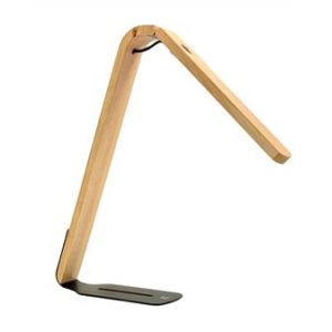 Asztali lámpa, LED, 4 W, ALBA "Ledaďka", természetes fa