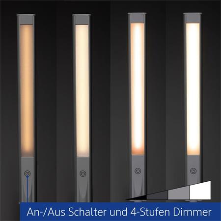 Asztali lámpa, LED, szabályozható, felfogatható, MAUL "Pirro", fehér 2 Asztali lámpa, LED, szabályozható, felfogatható, MAUL "Pirro", fehér