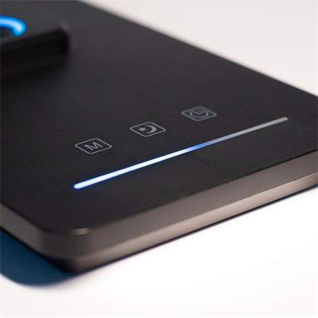 Asztali lámpa, LED, szabályozható, fém, éjjeli fény, HOME, fekete 3 LED asztali lámpák