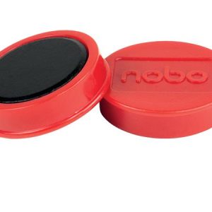 Mágneskorong, erős, 38 mm, 10 db, NOBO, piros