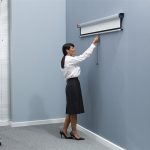 Vetítővászon, fali, rolós, 4:3, 175x133 cm, NOBO