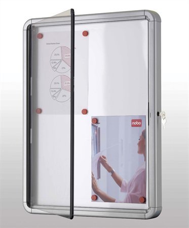 Vitrin, beltéri, mágneses, álló (9xA4), NOBO "Premium Plus" 1 NOBO