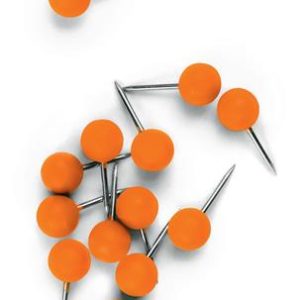 Térképtű, gömb fejű,100 db, NOBO narancs