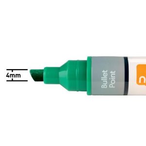 Táblamarker, vágott hegyű, 4 mm, NOBO, zöld