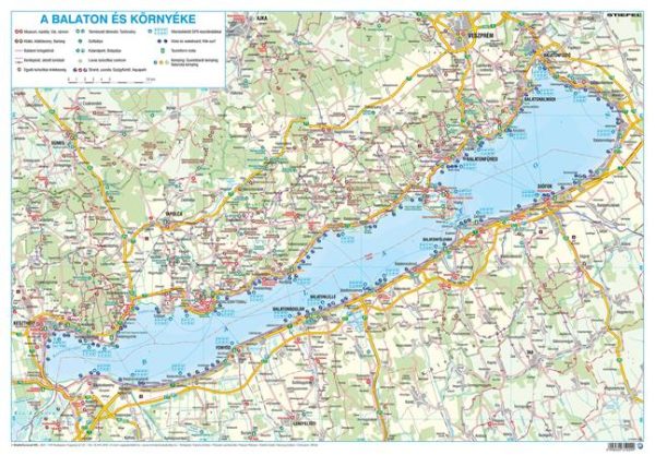 Könyökalátét, kétoldalas, STIEFEL "Magyarország látványtérkép/Balaton és környéke"