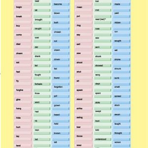 Tanulói munkalap, A4, STIEFEL "Irregular Verbs"