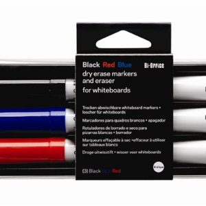 Táblatörlő, 3 markerrel, 17x7x3 cm