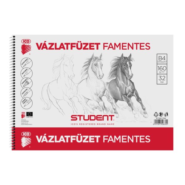 Vazlatfuzet B4 160g famentes Student i210286