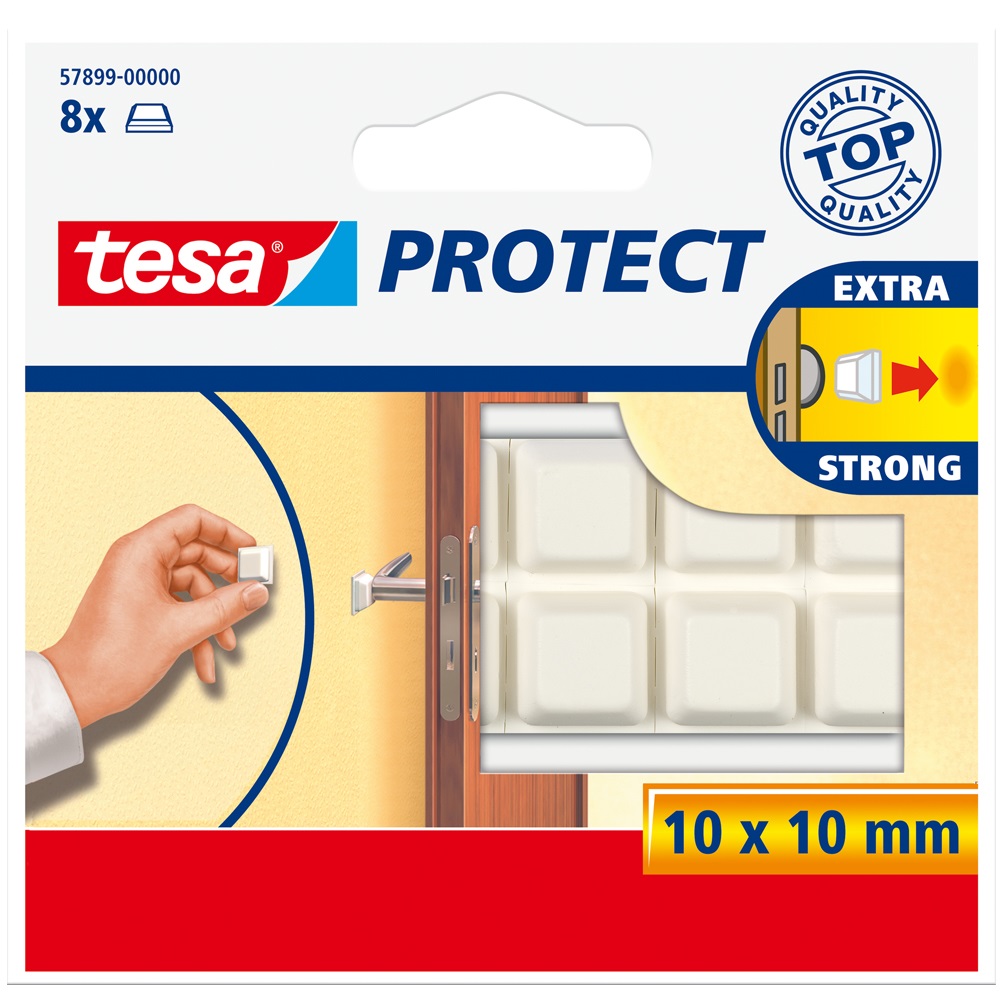 Védőütköző 10x10mm 8 db/csomag, Tesa fehér 1 Védőütköző 10x10mm 8 db/csomag, Tesa fehér