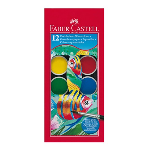 Vízfesték Faber-Castell 30 mm 12 db-os klt. 1 Vízfesték Faber-Castell 30 mm 12 db-os klt.
