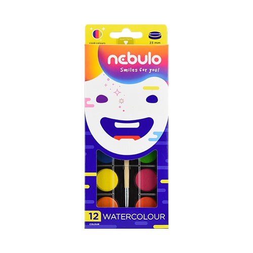 Vízfesték Nebuló 23 mm 12 db-os klt. ecsettel 1 Vízfesték Nebuló 23 mm 12 db-os klt. ecsettel