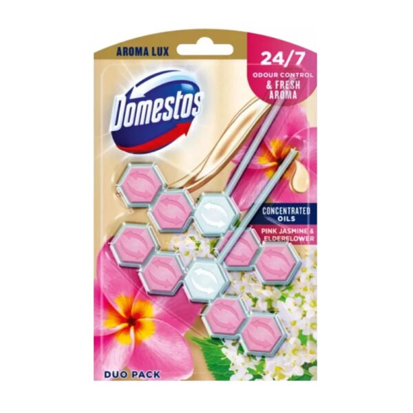 WC illatosito 2 x 55 g Aroma Lux Domestos Pink Jasmine Elderflower i534595