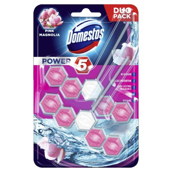 WC illatosito 2 x 55 g Power5 Domestos Pink Mangolia i485213