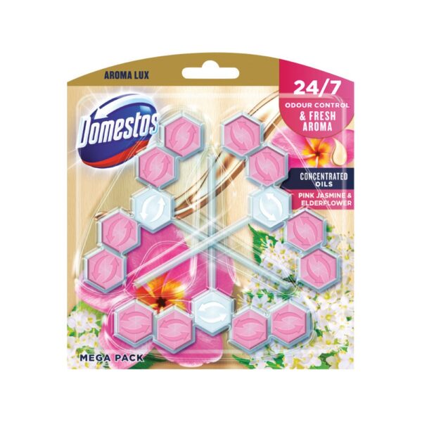 WC illatosito 3 x 55 g Aroma Lux Domestos Pink Jasmine Elderflower i521182