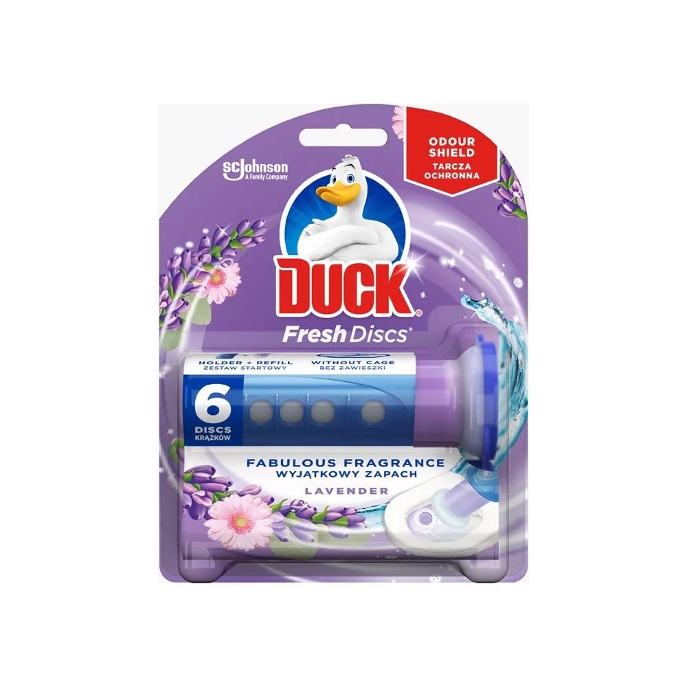 WC öbíltő korong zselés 36 ml Fresh Discs Duck® Levendula 2 WC öbíltő korong zselés 36 ml Fresh Discs Duck® Levendula - Image 2