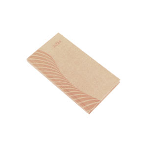 Zsebnaptár álló Amigo, fehér lapokkal drapp Realsystem 2026.