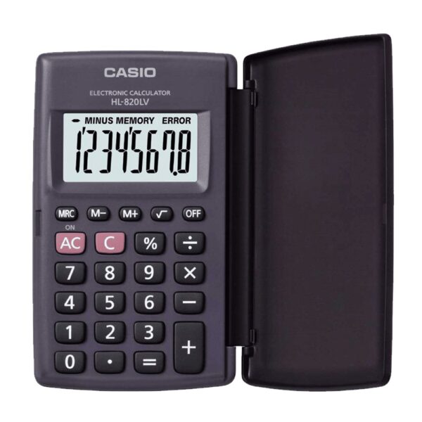 Zsebszamologep 8 digit gyokvonas Casio HL 820LV fekete i594549