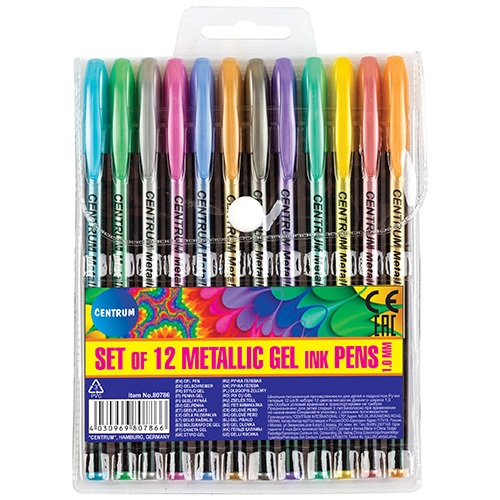 Zselés toll Centrum Metallic 1,0 mm 12 db-os klt. újratölthető 1 Zselés toll Centrum Metallic 1,0 mm 12 db-os klt. újratölthető