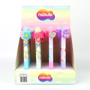 Zseléstoll radírozható, nyomógombos, tavaszi csecsebere 24 db/display Nebulo