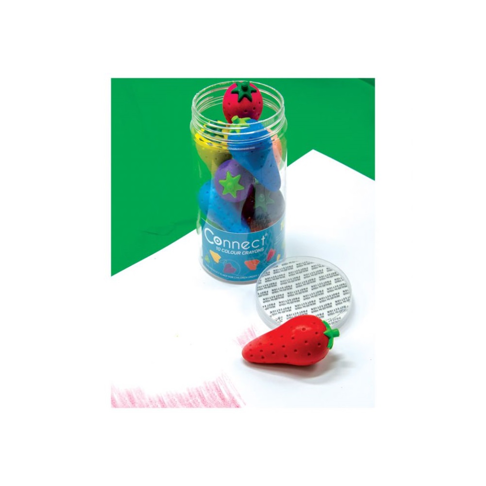 Zsírkréta készlet, eper alakú Connect, 12 klf. szín 3 Zsírkréta készlet, eper alakú Connect, 12 klf. szín - Image 3