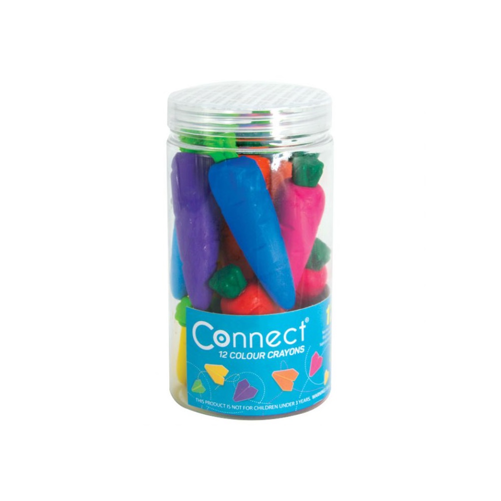 Zsírkréta készlet, répa alakú Connect, 12 klf. szín 2 Zsírkréta készlet, répa alakú Connect, 12 klf. szín - Image 2